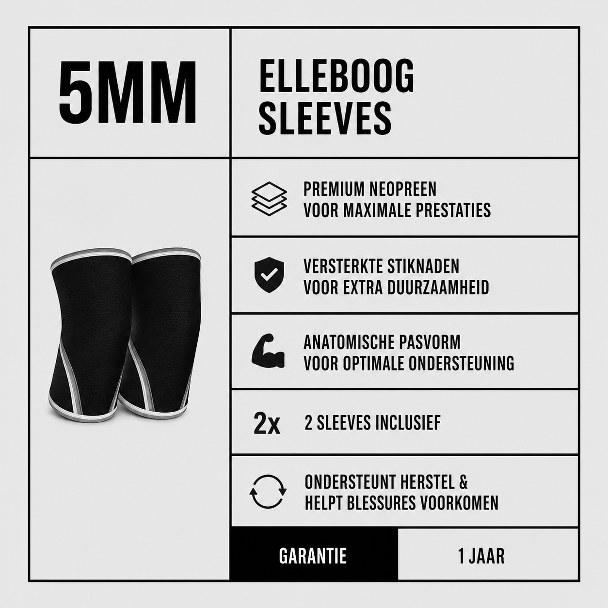 Rekovix 5MM Elbow Sleeves