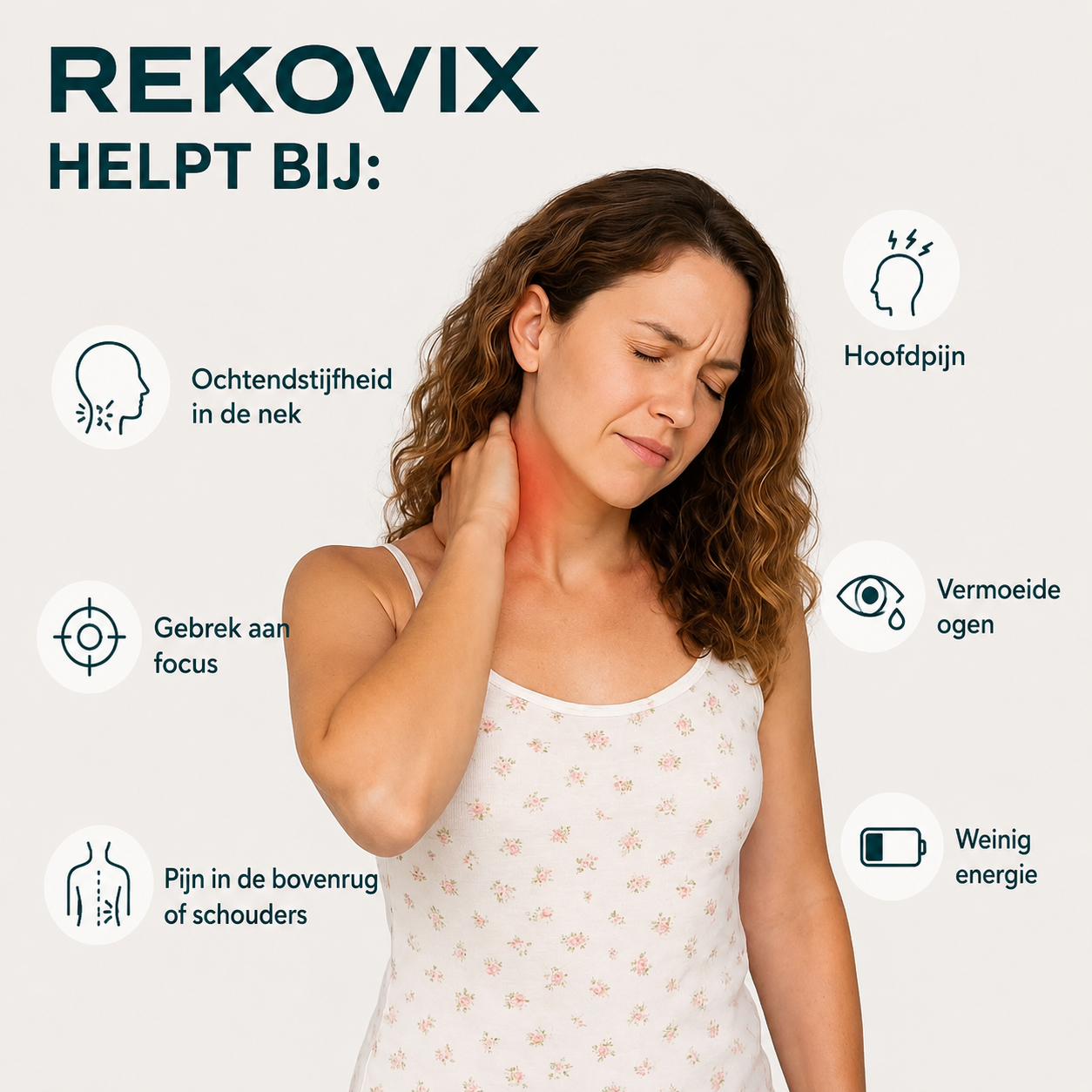 Rekovix verstelbare memory foam kussen
