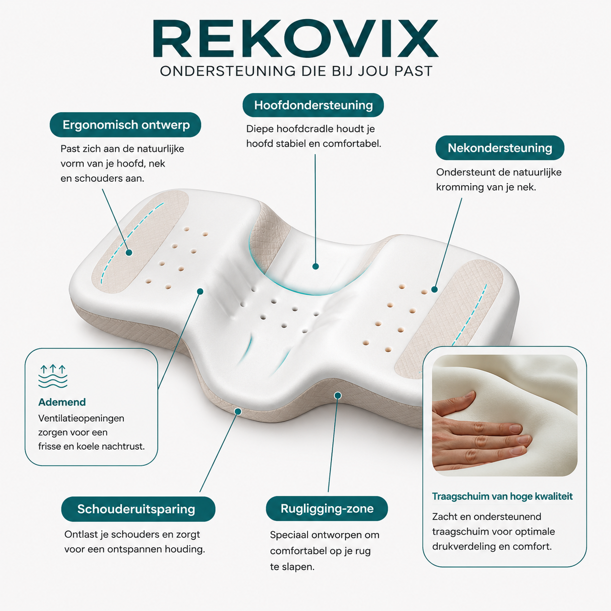 Rekovix™ Ergonomisch Hoofdkussen
